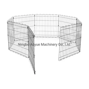 Wholesale Foldable Metal Pet Dog Exercise Fence Pen - 60 X 60 X 24 Inches, Black