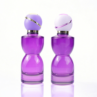 Bouteille de parfum en verre de mode arabe du Moyen-Orient de forme spéciale de 75ml avec bouchon personnalisé nouvel arrivage en gros