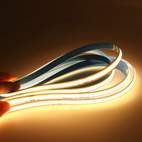 Bande lumineuse LED COB de 8 mm de large, 24 V, CRI90 élevé, ultra-lumineuse, sans scintillement, auto-adhésive, flexible, ruban lumineux linéaire, puce personnalisée