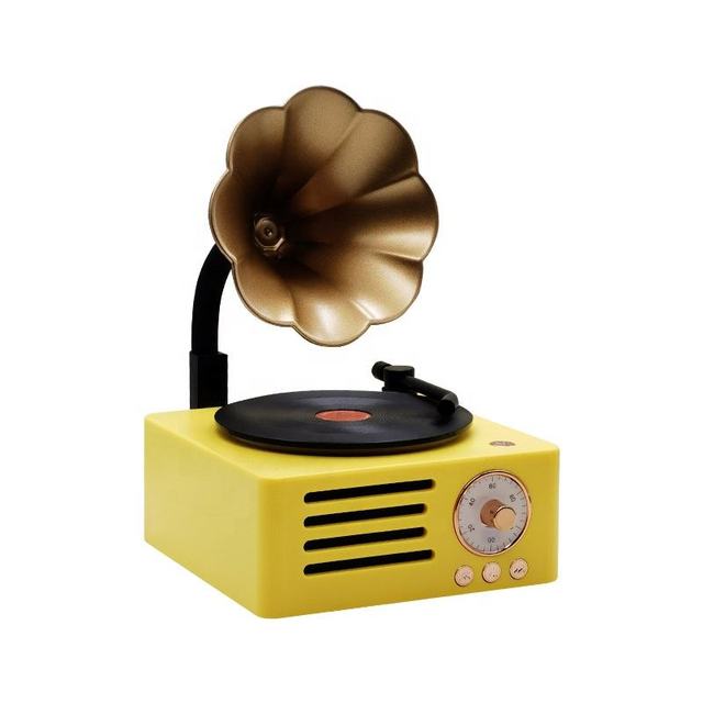 Vinyl Record Player Wireless Stereo Sound Smart Audio Speaker Classic Music Player Bluetooth Speaker Retro