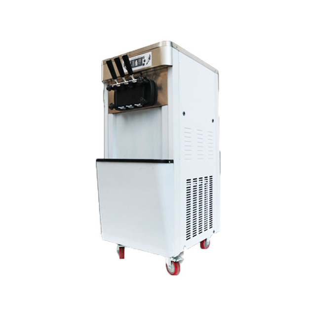 High Quality Stainless Steel Automatic Commercial Restaurant Soft Ice Cream Vending Machine Fruit Milk Options Silver Color