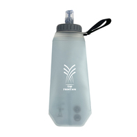 Bouteille d'eau souple en TPU écologique avec logo personnalisé, dégradé de couleurs, étanche, sans BPA, pour le camping, la randonnée et les aventures en plein air