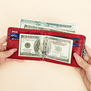 WESTAL Designer corto Bifold <span class=keywords><strong>rosso</strong></span> portafogli portamonete tasca porta carte di credito in pelle <span class=keywords><strong>portafoglio</strong></span> in vera pelle per le donne - Product Image 3