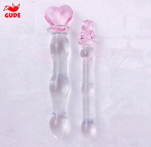 Corazón de cristal en forma de palo magia bar G-punto parte trasera masaje palo mujer hombre anal enchufe trasero orgasmo máquina de sexo (rosa) - Product Image 1