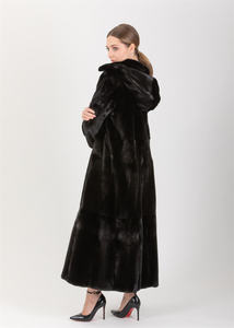 <span class=keywords><strong>Cappotto</strong></span> di Lusso da Donna in <span class=keywords><strong>Pelliccia</strong></span> di Visone Nero Naturale Saga a Tutta Lunghezza Taglia Personalizzabile <span class=keywords><strong>Cappotto</strong></span> di Visone Nero a <span class=keywords><strong>Maniche</strong></span> Lunghe - Product Image 5