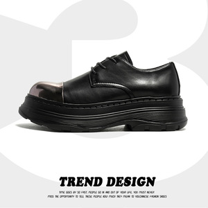 High Quality Derby <b>Shoes</b> Men's New Thick Soles Increase Leather <b>Shoes</b> British Style Casual Business Dress <b>Shoes</b> - Product Image 5