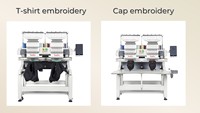 Machine à broder numérique automatique à 2 têtes avec 9/12 aiguilles pour usage commercial