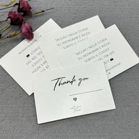 Cartes de remerciement personnalisées imprimées pour l'achat de cheveux et de vêtements Cartes en papier texturé pour l'entreprise Carte d'instructions d'entretien de bijoux