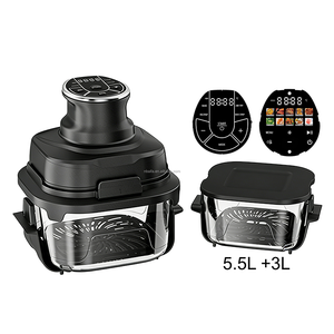 หม้อทอดไร้น้ำมันแก้ว Aifa 8-in-1 ปลอดสารพิษ ขนาด 4&1.5 ลิตร พร้อมฝาปิด ใช้กับ<span class=keywords><strong>ไมโครเวฟ</strong></span> ช่องแช่แข็ง และเครื่องล้างจานได้ ทอดกรอบ อบ <span class=keywords><strong>ได้</strong></span>หลากหลาย - Product Image 4