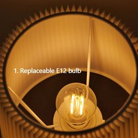 Lampe de bureau LED moderne simple et créative Abat-jour en tissu Cadre métallique Chargement USB 3 couleurs à intensité variable Contrôle tactile Batterie flexible