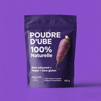 Sacs d'emballage imprimés résistants à l'humidité OEM pour poudres alimentaires, fruits secs, sachets en mylar à fond plat avec fermetures à glissière refermables