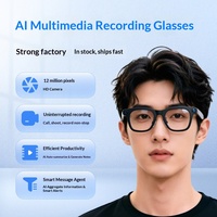 Gafas Inteligentes con IA, Control Táctil, Batería de 300 mAh, Grabación de Reuniones, Conversión de Voz a Texto, Éxito de Ventas Transfronterizo