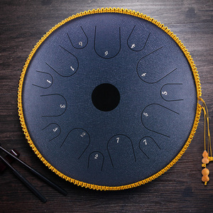 <span class=keywords><strong>Hangdrum</strong></span> de Cobre Fino de 14'' Suministrado por Fábrica, Tambor Handpan Dorado en Tono C Natural - Product Image 6