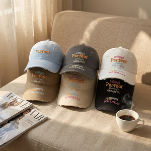 Gorras de Béisbol de Moda con Logotipo Personalizado, Bordado de Alta Calidad, 6 Paneles, 100% Algodón, Unisex - Product Image 4