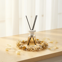 Diffuseur de bureau en verre solide NOIR - Évaporation naturelle, élimination des odeurs, parfum longue durée, style moderne, sans électricité