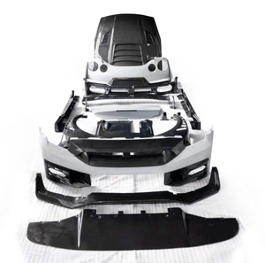 Runde Offre Spéciale mise à niveau 2024 NISMO en Fiber de carbone Surround pour <span class=keywords><strong>Nissan</strong></span> <span class=keywords><strong>GTR</strong></span> R35 pare-chocs de voiture Kit de carrosserie pare-chocs avant pare-chocs arrière GTR35 - Product Image 1