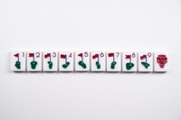Set Mahjong Tema Golf Amerika 160 Pcs Ubin Mahjong Akrilik Putih dengan Ukiran Khusus Set Permainan Mahjong Golf Country Club untuk Hadiah