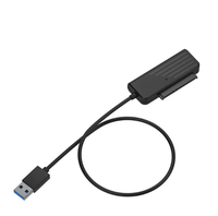 Kabel Adaptor USB 3.0 ke Micro SATA 7+9 16 Pin 1.8" 90 Derajat Sudut Miring Tembaga Murni untuk Hard Disk/SSD 10cm Berkualitas Tinggi
