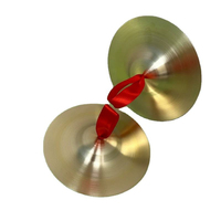 Percussion Instruments and Other Accessories, Traditional Chinese Brass Cymbals with Red Hands and Cymbals Suitable