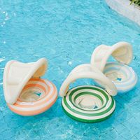 Bouée gonflable pour bébé avec auvent pare-soleil amovible, siège de natation sécurisé pour tout-petits pour le plaisir aquatique estival