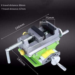 铝合金二合一铣钻精密虎钳旋转底座工作台复合工作台多功能迷你十字工作台 - Product Image 2