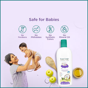 Huile de massage pour bébé ayurvédique naturelle pour peaux sèches, apaisante et nourrissante, non toxique et sans produits chimiques, sans danger pour les bébés - Product Image 3