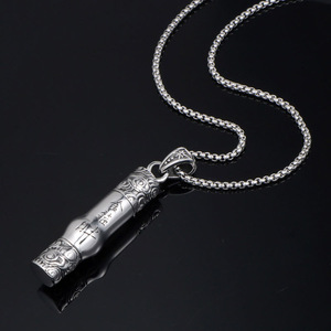 Collier en Acier Titane avec Pendentif Ruyi Jingu Bang Thème Black Myth Sun Wukong, Accessoire Masculin pour Usage Quotidien - Product Image 2