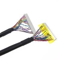 Câble Lvds de connecteur Fix-30 broches 8 bits 30 p personnalisé pour moniteur de capteur d'ordinateur portable asus