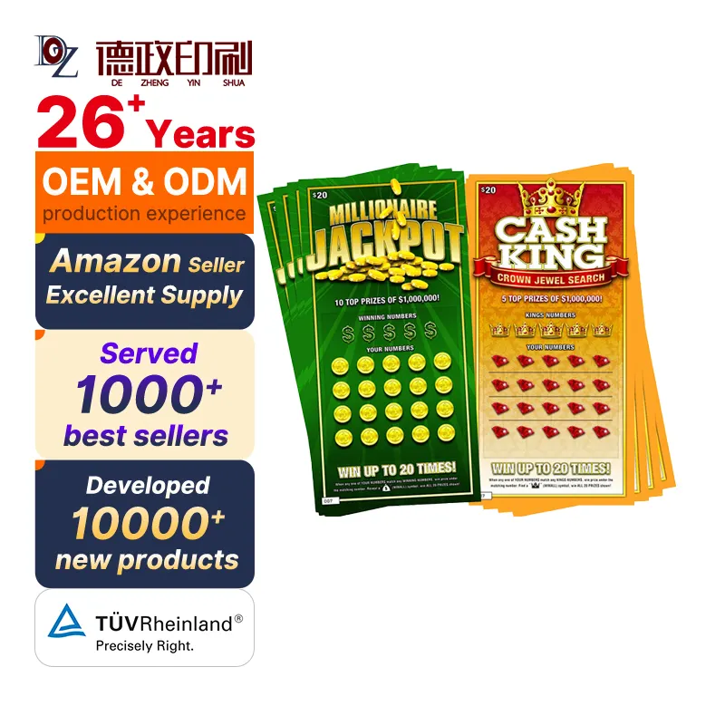 للبيع بالجملة عينة عالية الجودة من ورق صغير مخصص لقواعد لعبة الفوز رول للتعبئة وبطاقات الربط الخاصة باليانصيب