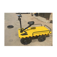 Chariot de golf électrique télécommandé à grandes roues, plateforme, chariot à main, 800W, siège souple classique, pour usage domestique et vente à la ferme