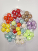 Perles rondes en acrylique givré, couleur pastel caoutchoutée mate, perles intercalaires lâches pour la fabrication de bijoux, bracelets et colliers