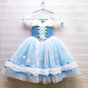 Robe longue <span class=keywords><strong>blanche</strong></span> de haute qualité professionnelle, style tutu romantique pour spectacle sur scène, filles, enfants, <span class=keywords><strong>danse</strong></span> de ballet - Product Image 1