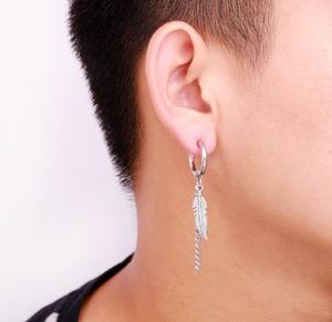 Haute qualité boucles <span class=keywords><strong>d</strong></span>'oreilles gland bijoux <span class=keywords><strong>plume</strong></span> boucles <span class=keywords><strong>d</strong></span>'oreilles pour hommes - Product Image 5