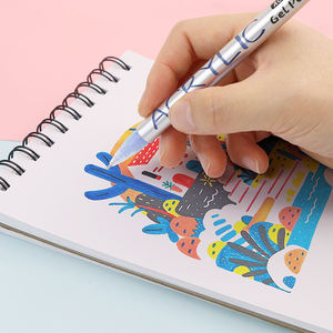 Ensemble de marqueurs acryliques non toxiques écologiques 12 couleurs Stylo gel de couleur en plastique à faible odeur pour le dessin et la peinture de graffitis - Product Image 3