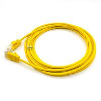 1M Cat6 UTP kabel Patch lurus untuk jaringan komputer RJ45 kabel LAN kabel Patch komunikasi, kuning