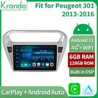 En stock Krando android tablet gps fm radio pour Peugeot 107/206/301/307/308/407/408/607 smart upgrade voiture gps navigation écran