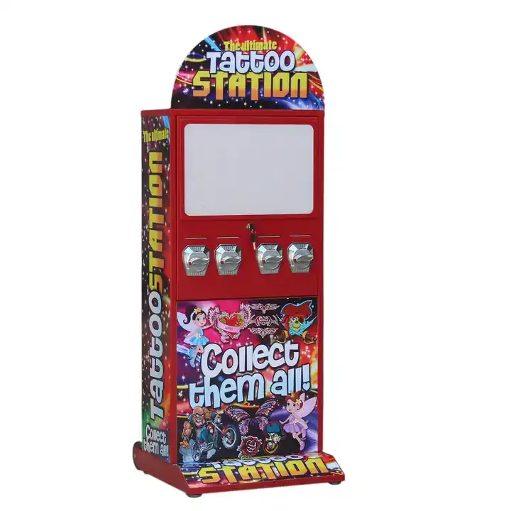 Hot seller 4 slot cartão tatuagem vending machine moeda mecanismo vending machine