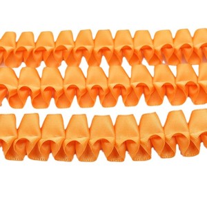 Beihai Double Face Satin Ruffled Ribbon 2.5cm Wide Solid Color Diy Craft Decorative Trim - Product Image 5