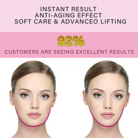 Cinta para estiramiento Facial, mascarilla de doble mentón reutilizable con cinta en V, parche reductor para cara y cuello