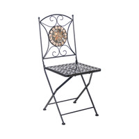 Table pliante en fer pour l'extérieur, idéale pour les hôtels et les balcons, design contemporain, plusieurs couleurs (blanc, marron), facile à transporter