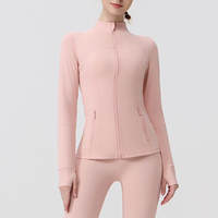 Venta al por Mayor, Chaqueta Deportiva para Mujer, Verano 2025, Manga Tres Cuartos, Transpirable, de Secado Rápido, Sin Costuras