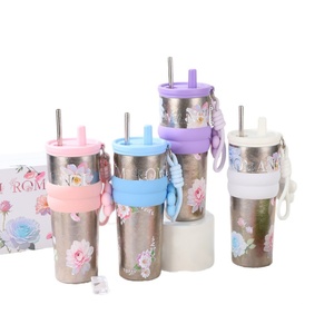 Nuevo Vaso Aislado de Titanio Puro de Gran Venta con Cordón y Pajita, Diseño Moderno Minimalista, Portátil para Exteriores, de Alta Estética - Product Image 5