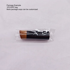 แปรงรองพื้นแบบหัวแบนทำจากอะลูมิเนียมแปรงขนาดเล็กสำหรับรองพื้นเหลวขนาดพกพา - Product Image 6