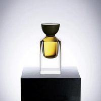 Envase de Perfume de Vidrio de Lujo Personalizado, Botella Plana para Fragancias, Fondo Grueso, con Pulverizador, Impresión por Transferencia de Calor, OEM/ODM, 30ml 50ml