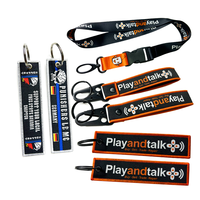 Cordon de sécurité personnalisé avec sangle en nylon épais Cordon tissé en jacquard promotionnel avec logo personnalisé bon marché pour sérigraphie
