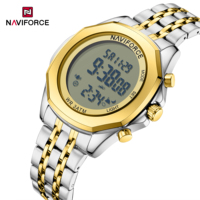 Montre NAVIFORCE 9275 Al Fajr Azan pour hommes, montre avec affichage de l'heure musulmane, fabricant original, haute qualité