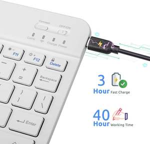 <b>Computer</b> <b>Accessories</b> 10inch Slim Mini Size Keyboard Usb Type c Bt Wireless Rechargeable Portable Mini Wireless Keyboard - Product Image 4