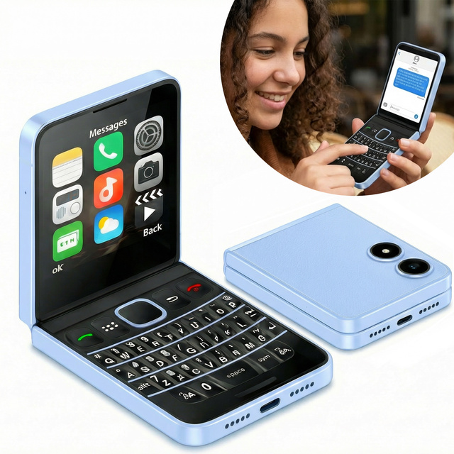 Pocket2 New Phone 4G Network Online Foldable Phone 1000mAh Battery 240x240 Resolution Bulk Order Feature Phone on Stock