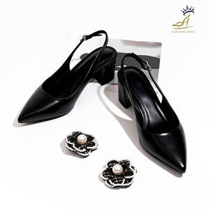 5cm <b>Block</b> Heel Buckle Strap Office Shoes Women's Formal Slingback Pumps High Quality Vietnam Wholesale Footwear OEM/ODM Service - Product Image 5