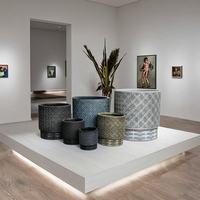 Pots à fleurs carrés en fibre de verre multicolores les plus vendus pour jardin extérieur, finition émaillée, biodégradables, écologiques, avec drainage